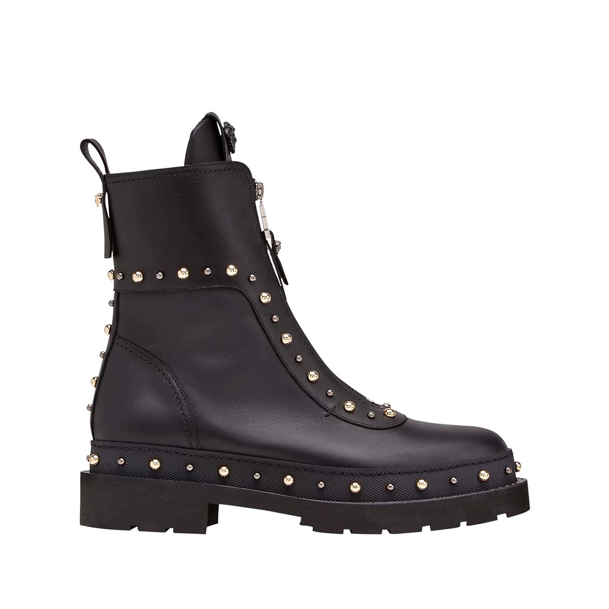 Giày Versace Women City Stud Ankle Boots Shoes Black