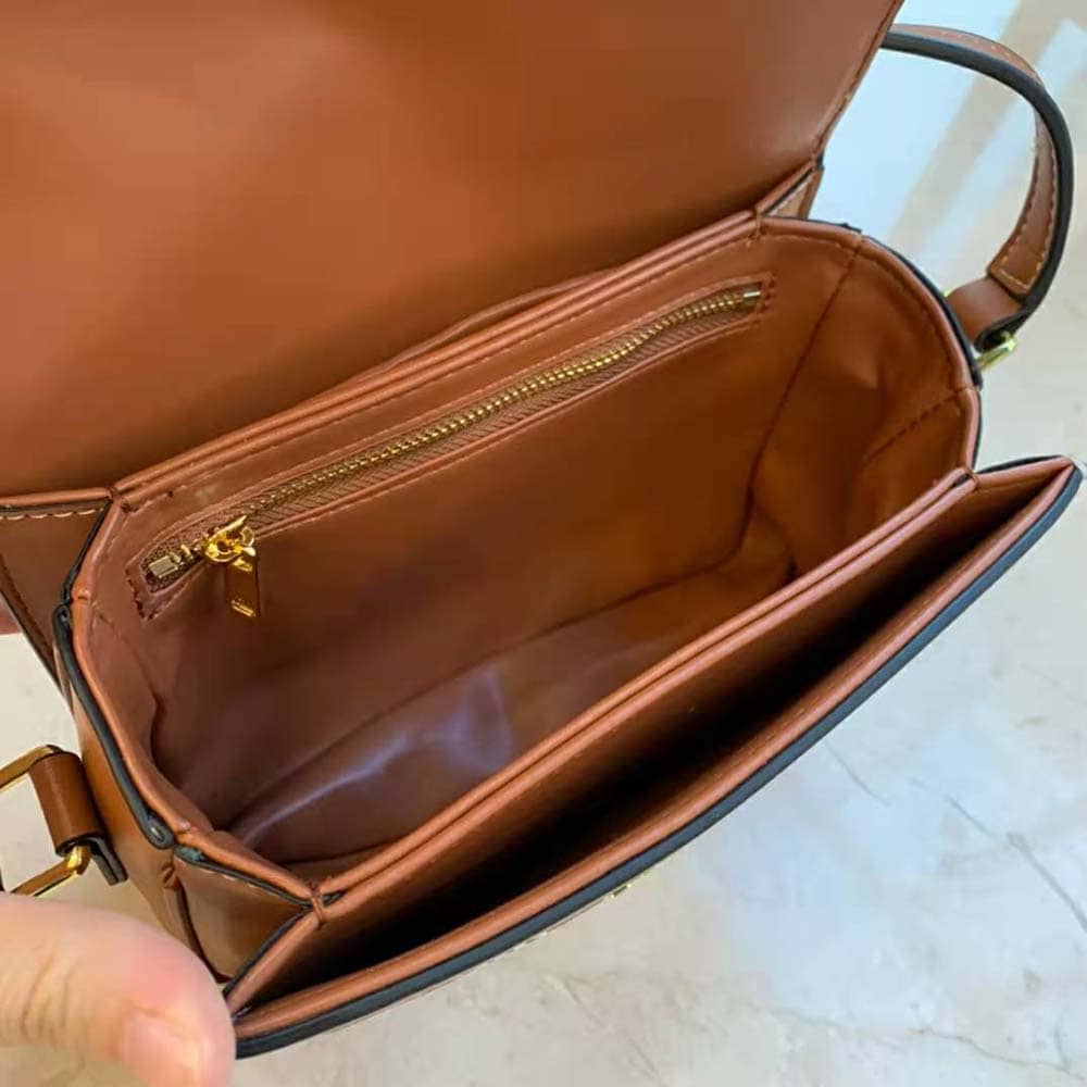 TÚI Celine Women Teen Triomphe Bag in Triomphe Canvas and Calfskin