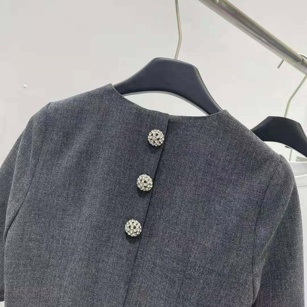 VÁY Prada Women Wool Mini-dress-Gray