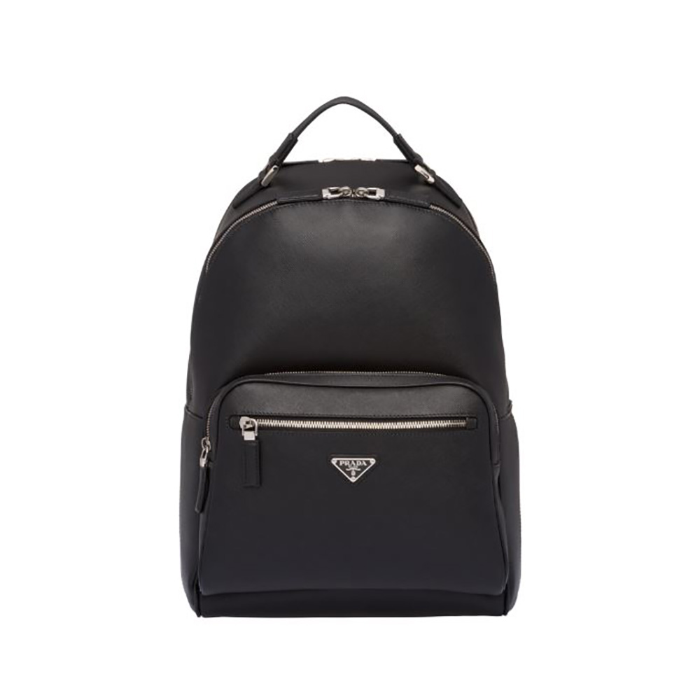 Introducir 84+ imagen prada leather backpack
