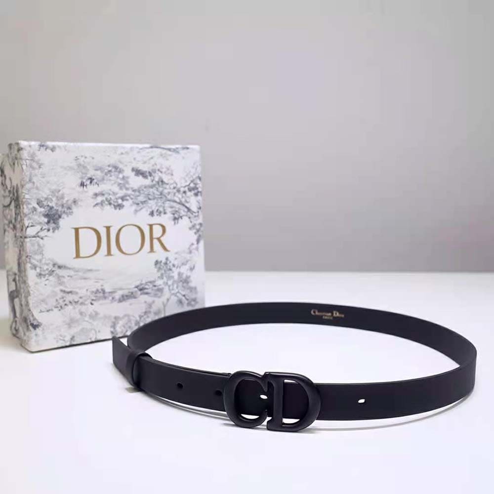 DÂY LƯNG Dior Women Saddle Belt Black Matte Calfskin 20 MM