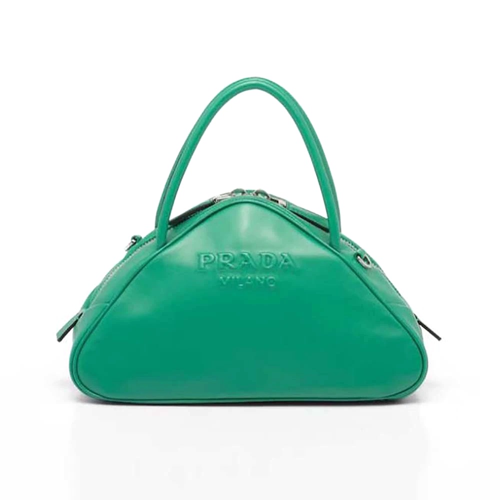 TÚI Prada Women Leather Prada Triangle Bag-Green