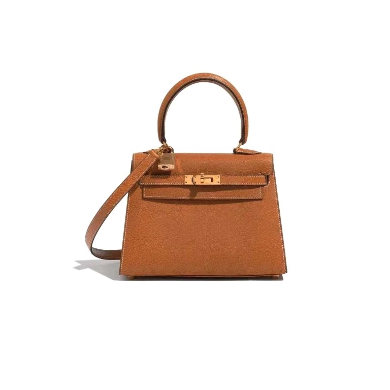 TÚI Hermès Kelly Mini Porc Gold Gold Buckle khóa vàng