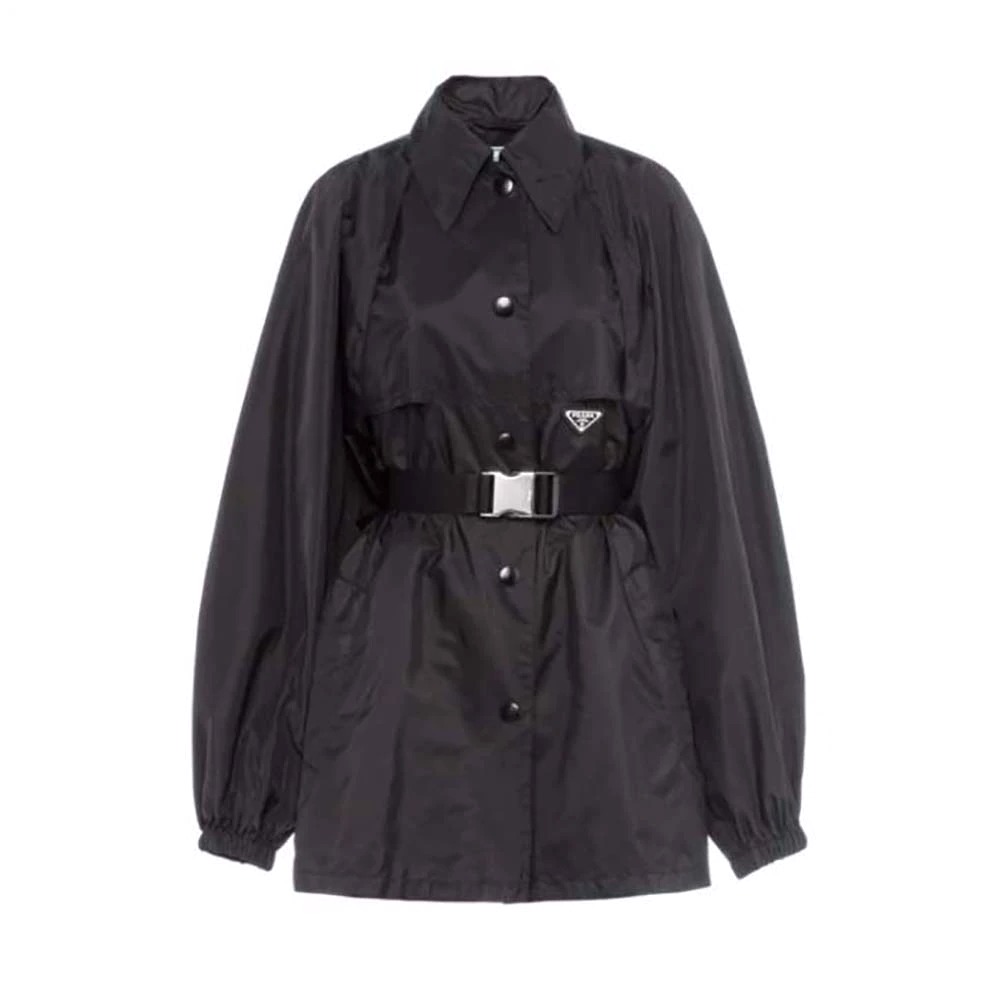 ÁO Prada Women Light Re-Nylon Safari Jacket-Black