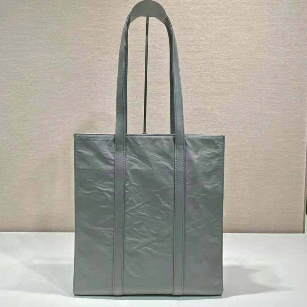 TÚI Prada Women Small Antique Nappa Leather Tote-Gray