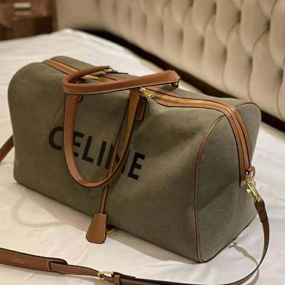 TÚI Celine Women Large Voyage Bag in Textile with Celine Print and Calfskin