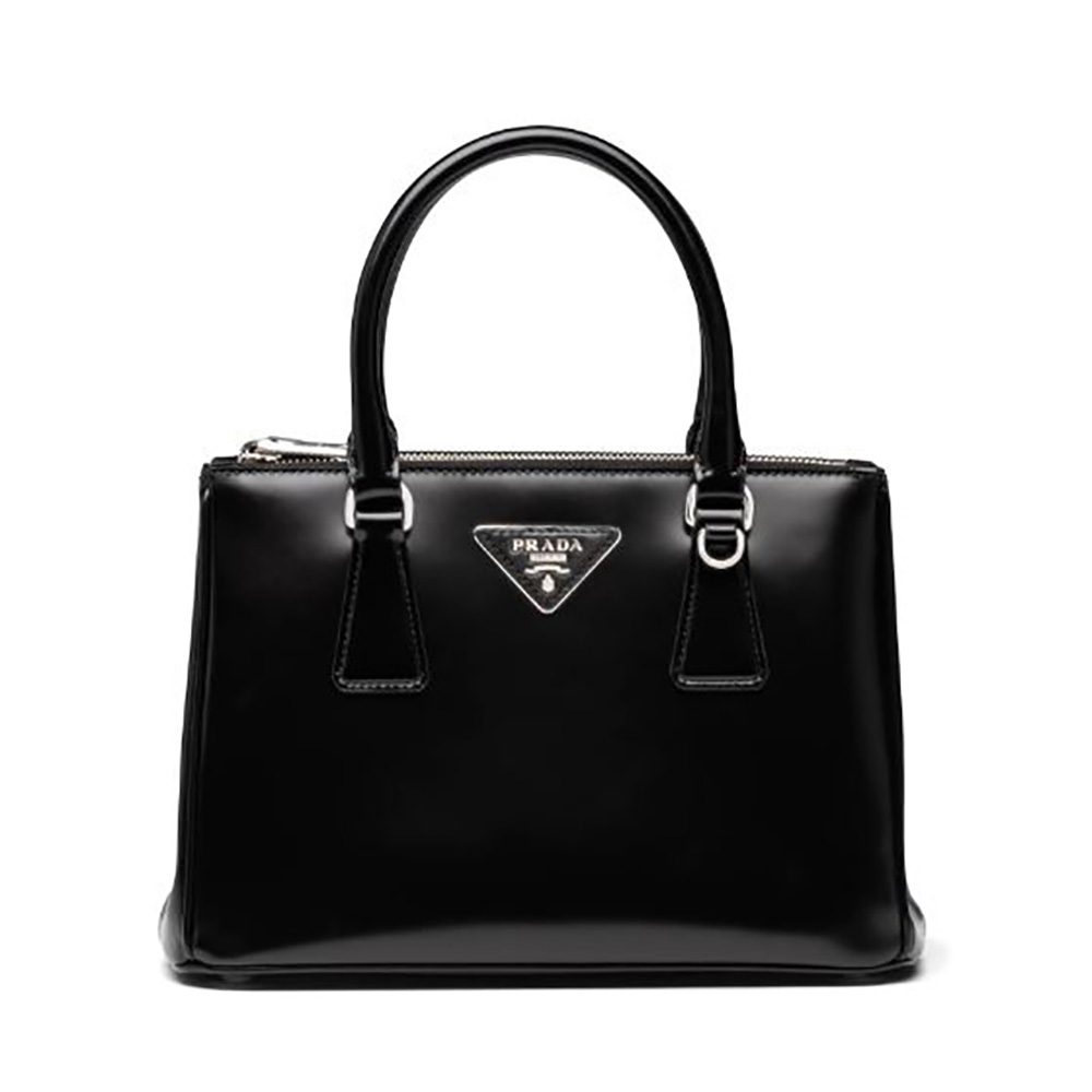 TÚI Prada Women Galleria Brushed Leather Small Bag-Black