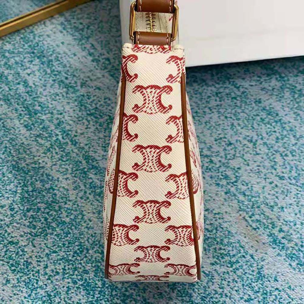 TÚI Celine Women Ava Bag in Triomphe Canvas and Calfskin