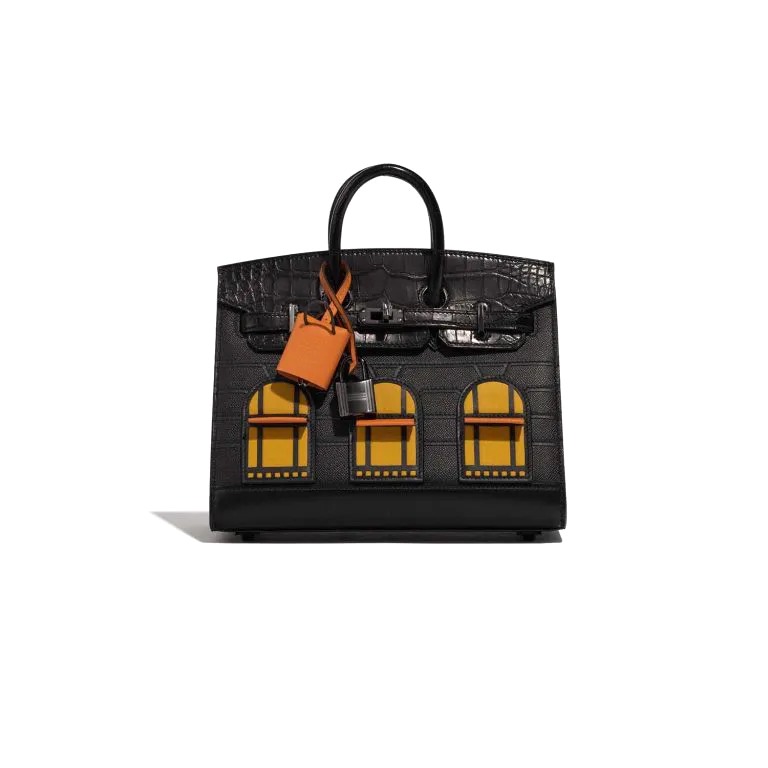 TÚI Hermès Birkin Faubourg 20 Midnight Matte Alligator Epsom Black