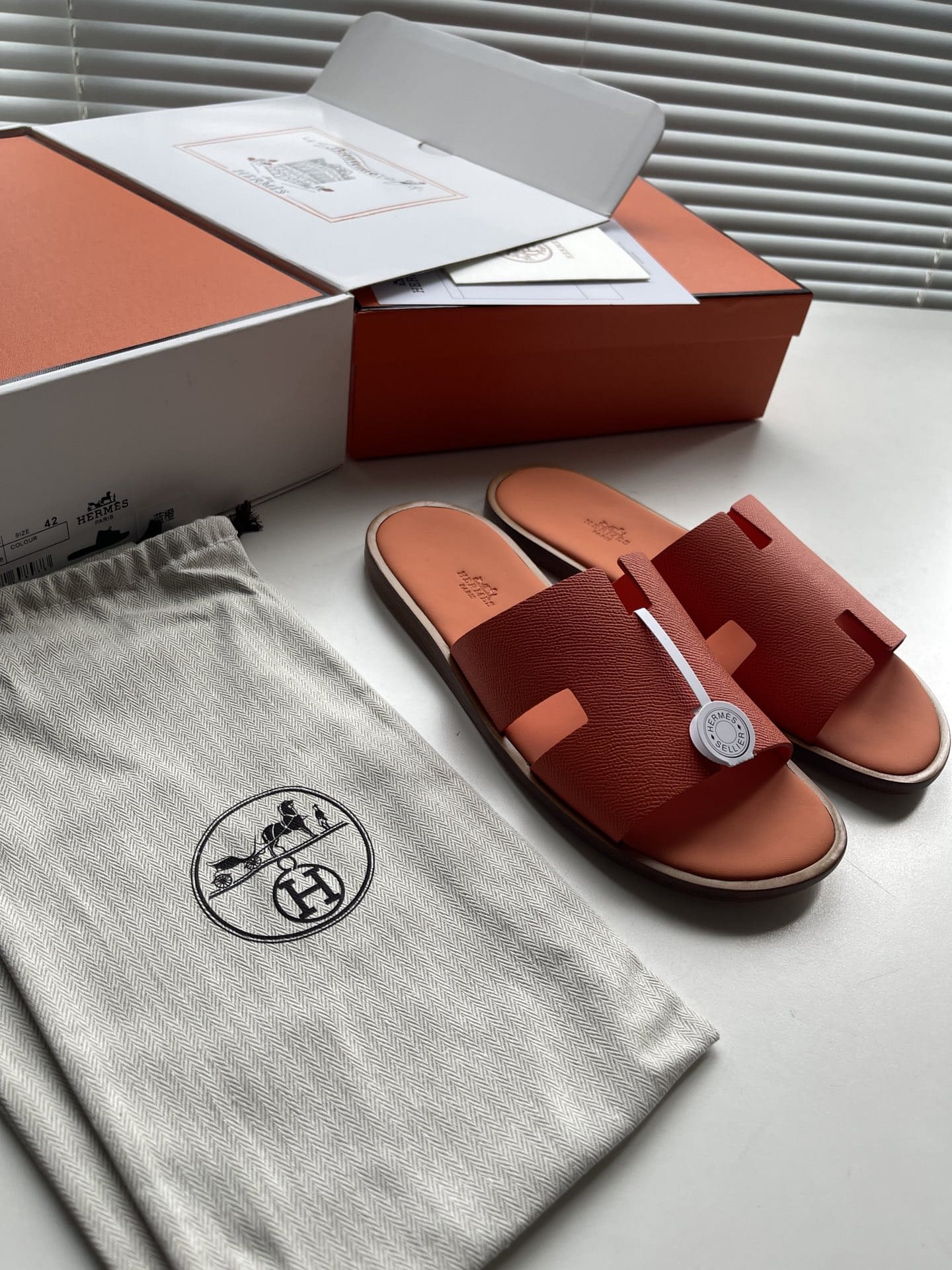 DÉP HERMES IZMIR ORANGE H SANDAL AAA