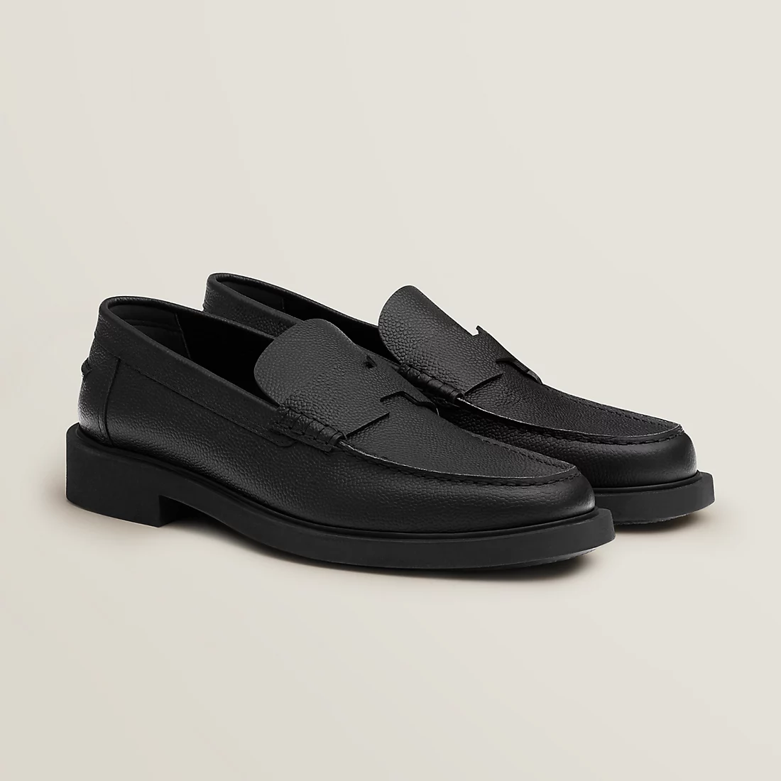 GIÀY HERMES ENGLISH LOAFER GRAINED CALFLSKIN LEATHER SS2022