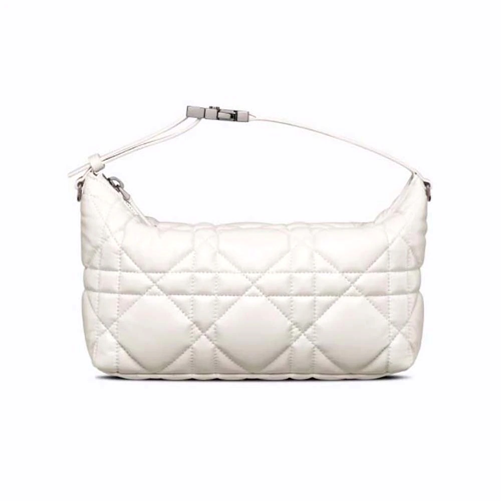 TÚI Dior Women Medium Diortravel Nomad Pouch Latte Macrocannage Calfskin