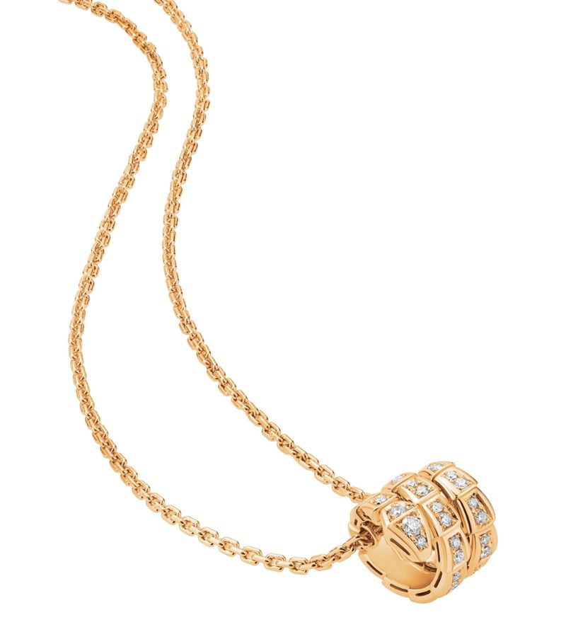 Vòng cổ BVLGARI Yellow Gold and Diamond Serpenti Viper Necklace vàng vàng 18K