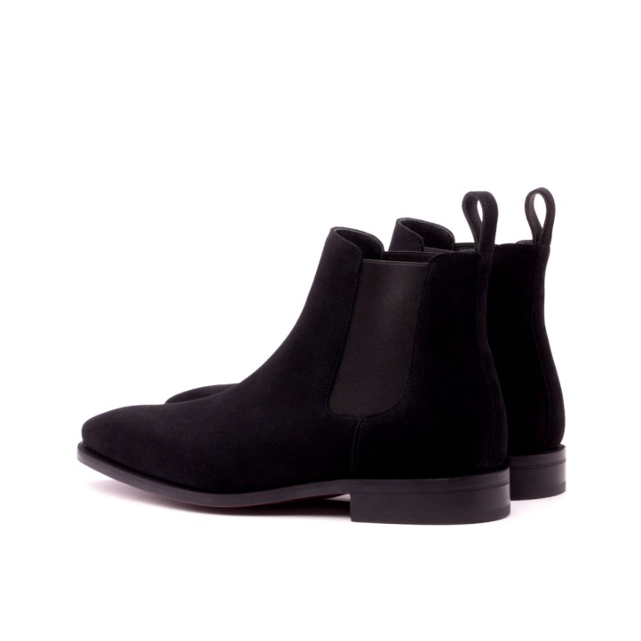 HENDERSON SHOES PERSONALIZATION BALDINI Black Suede Chelsea Boots HANDCRAFTED SHOES