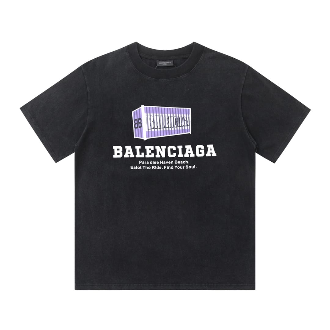 ÁO BALENCIAGA T SHIRT MÀU ĐEN UNISEX