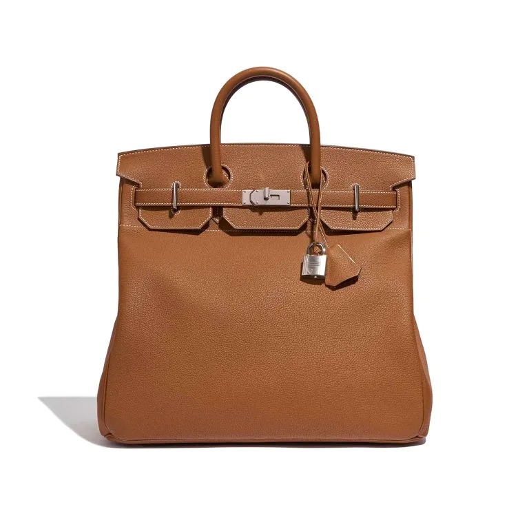 TÚI Hermès Haut à Courroies 40 Togo Gold Silver Buckle khóa trắng