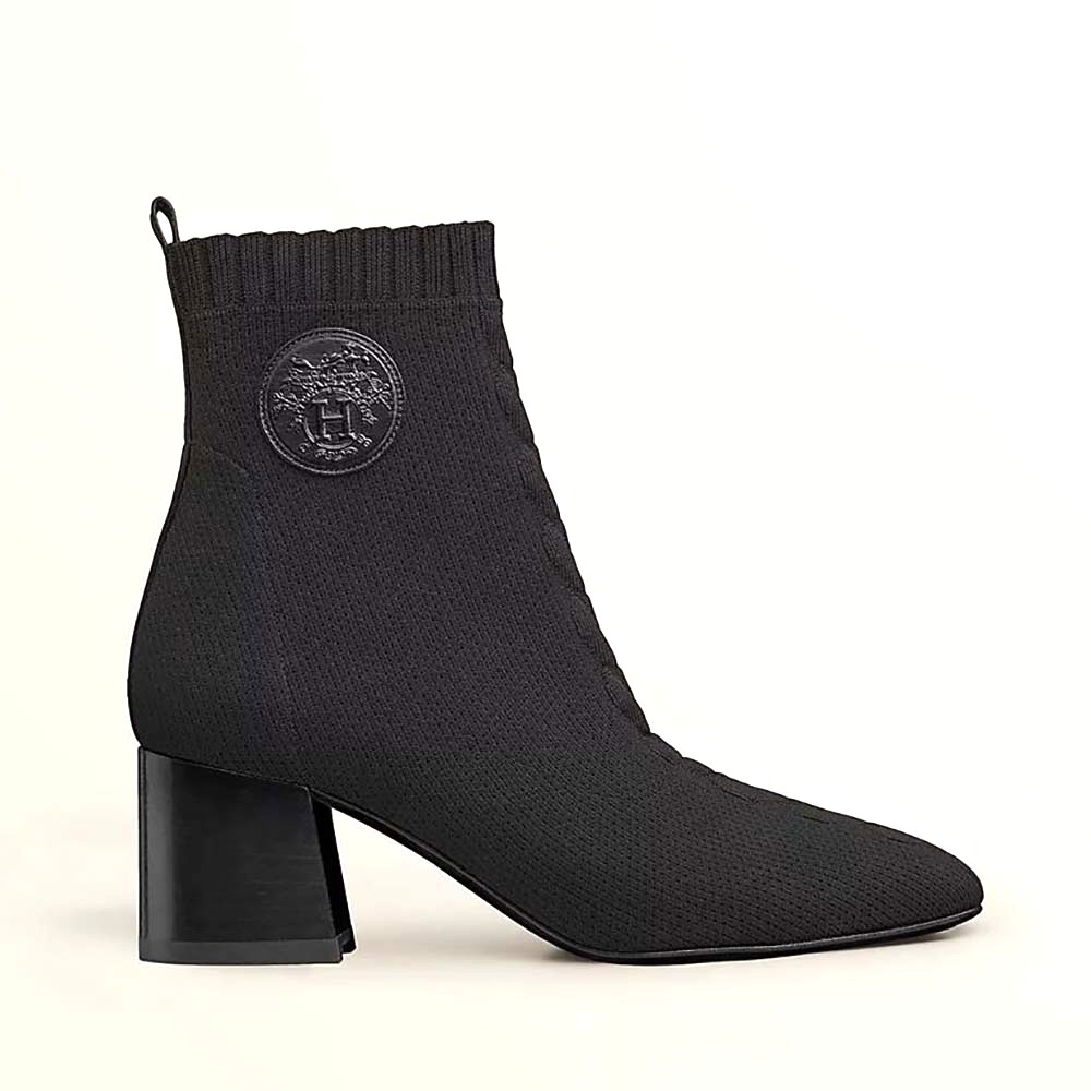 Giày Hermes Women Volver 60 Ankle Boot in 7cm Heel Height-Black
