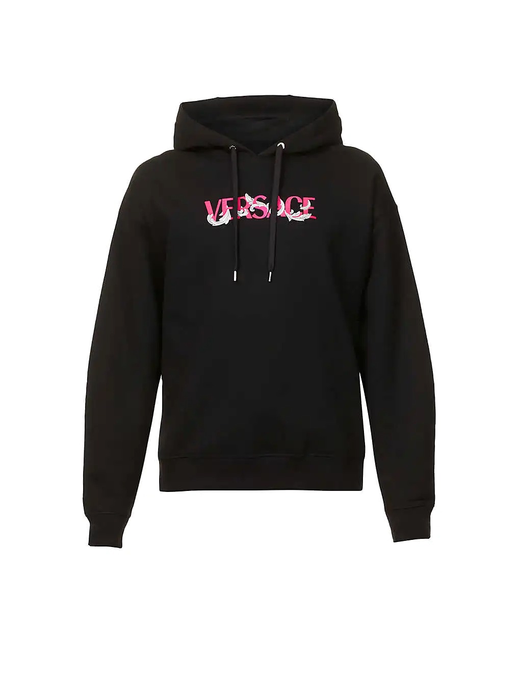 ÁO VERSACE Baroque logo-print relaxed-fit cotton-jersey hoody