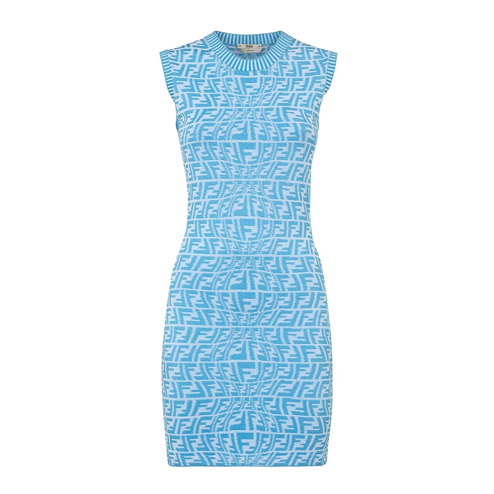 VÁY Fendi Women Dress Light Blue Viscose Dress
