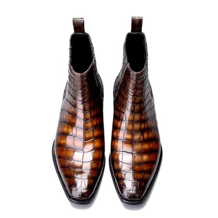 Giày Chelsea Boot da cá sấu thủ công