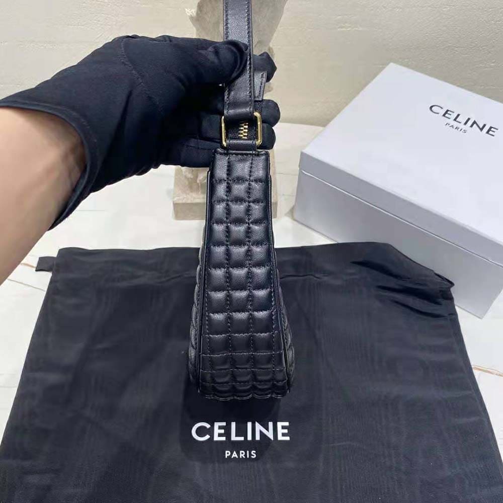 TÚI Celine Women AVA Bag in Quilted Lambskin-Black