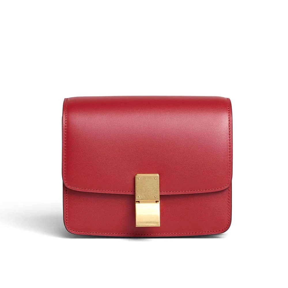 TÚI Celine Women Small Classic Bag in Box Calfskin Leather-Red
