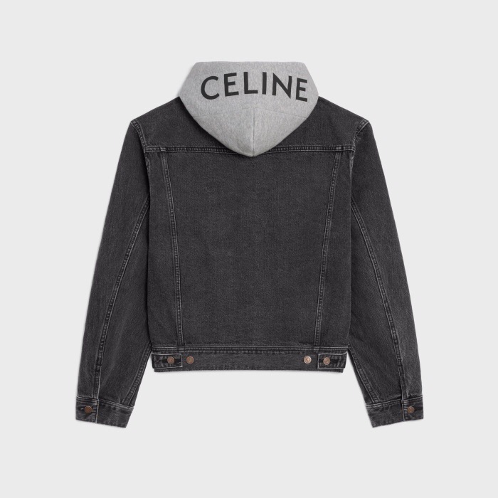 ÁO CELINE DENIM HOODIE JACKET
