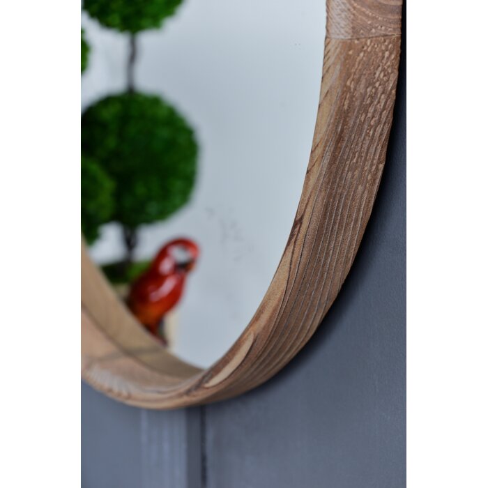 GƯƠNG Ashley Round Wood Accent Mirror