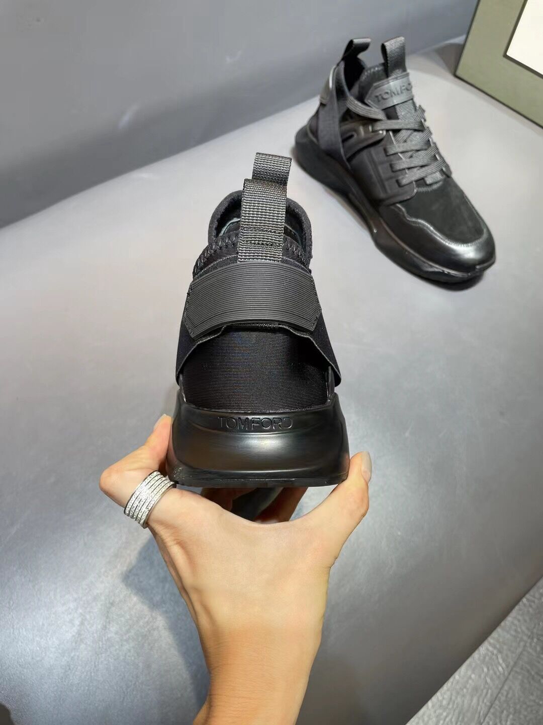 GIÀY TOM FORD TF BLACK SUEDE SNEAKER SHOES AAA