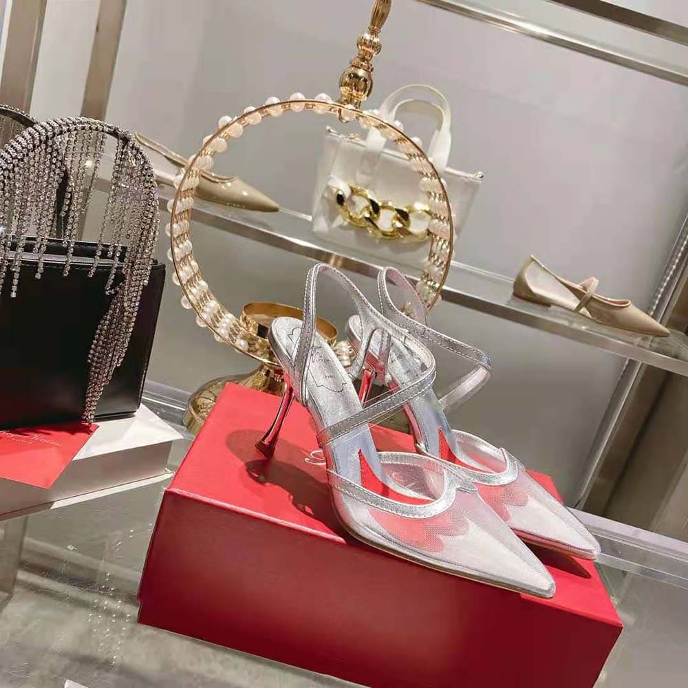 GIÀY Roger Vivier Women I Love Vivier Slingback Pumps in PVC-Silver