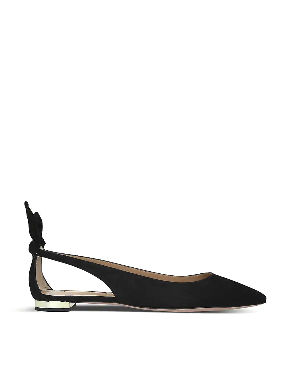 GIÀY AQUAZZURA Deneuve suede ballet pumps
