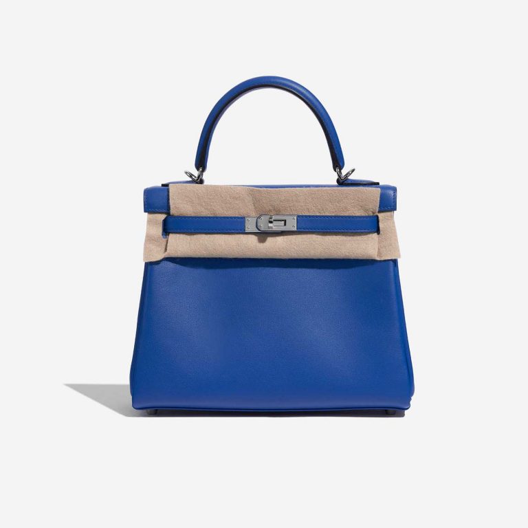 TÚI Hermès Kelly 25 Swift Blue France Silver Buckle khóa trắng