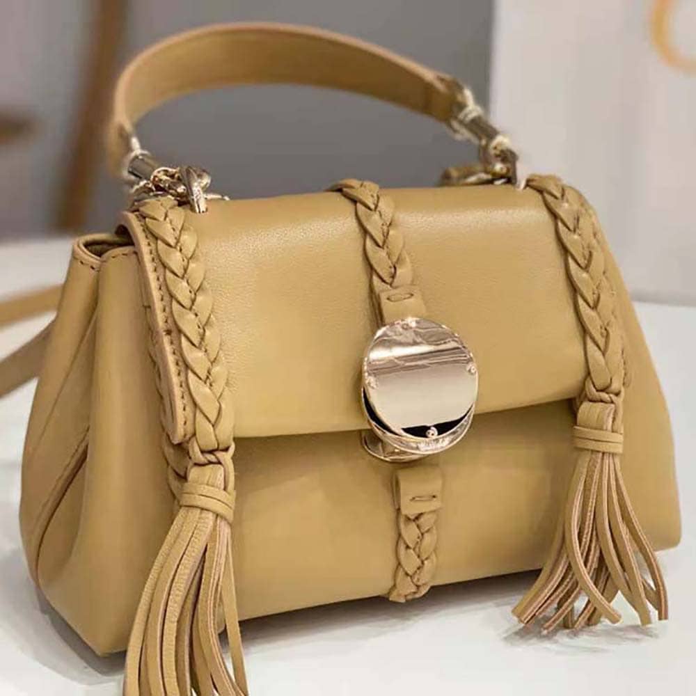 TÚI Chloé Women Penelope Mini Soft Shoulder Bag-Brown
