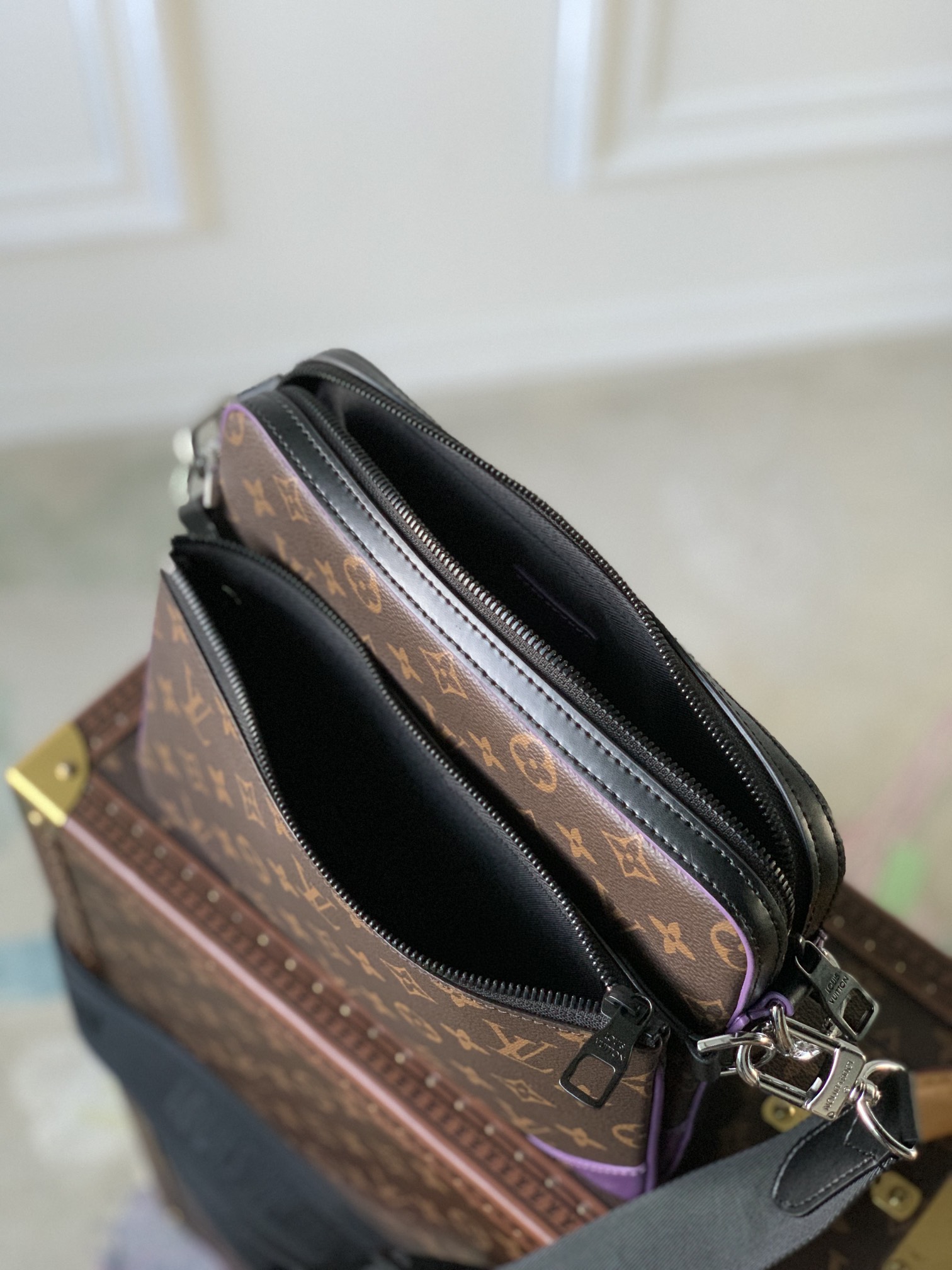 TÚI LOUIS VUITTON Trio Monogram Macassar Virgil Abloh Messenger Bag
