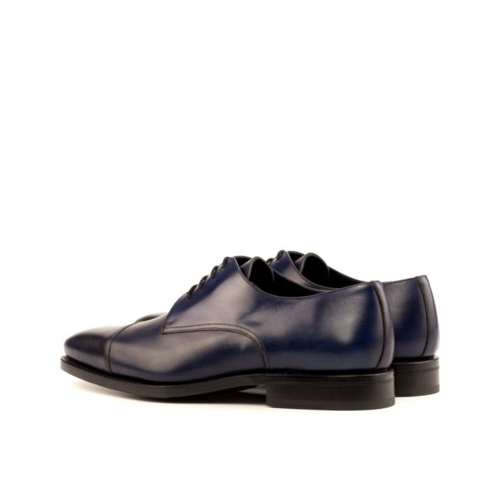 HENDERSON SHOES PERSONALIZATION RUSSO Navy Leather Derby HANDCRAFTED SHOES