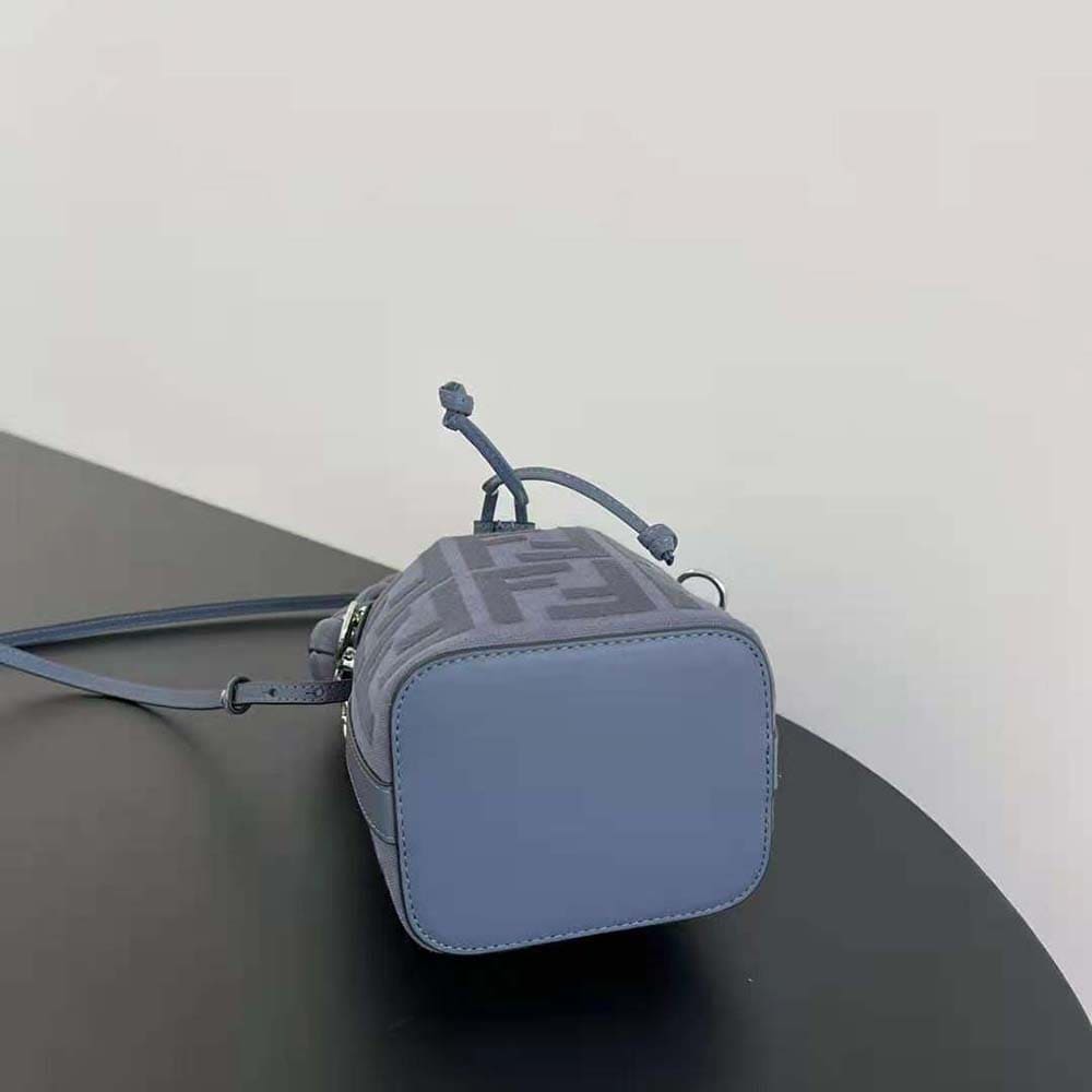 TÚI Fendi Women Mon Tresor Blue FF Canvas Mini-Bag