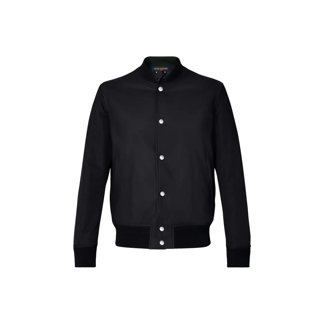ÁO LOUIS VUITTON VARSITY LEATHER JACKET MARINE