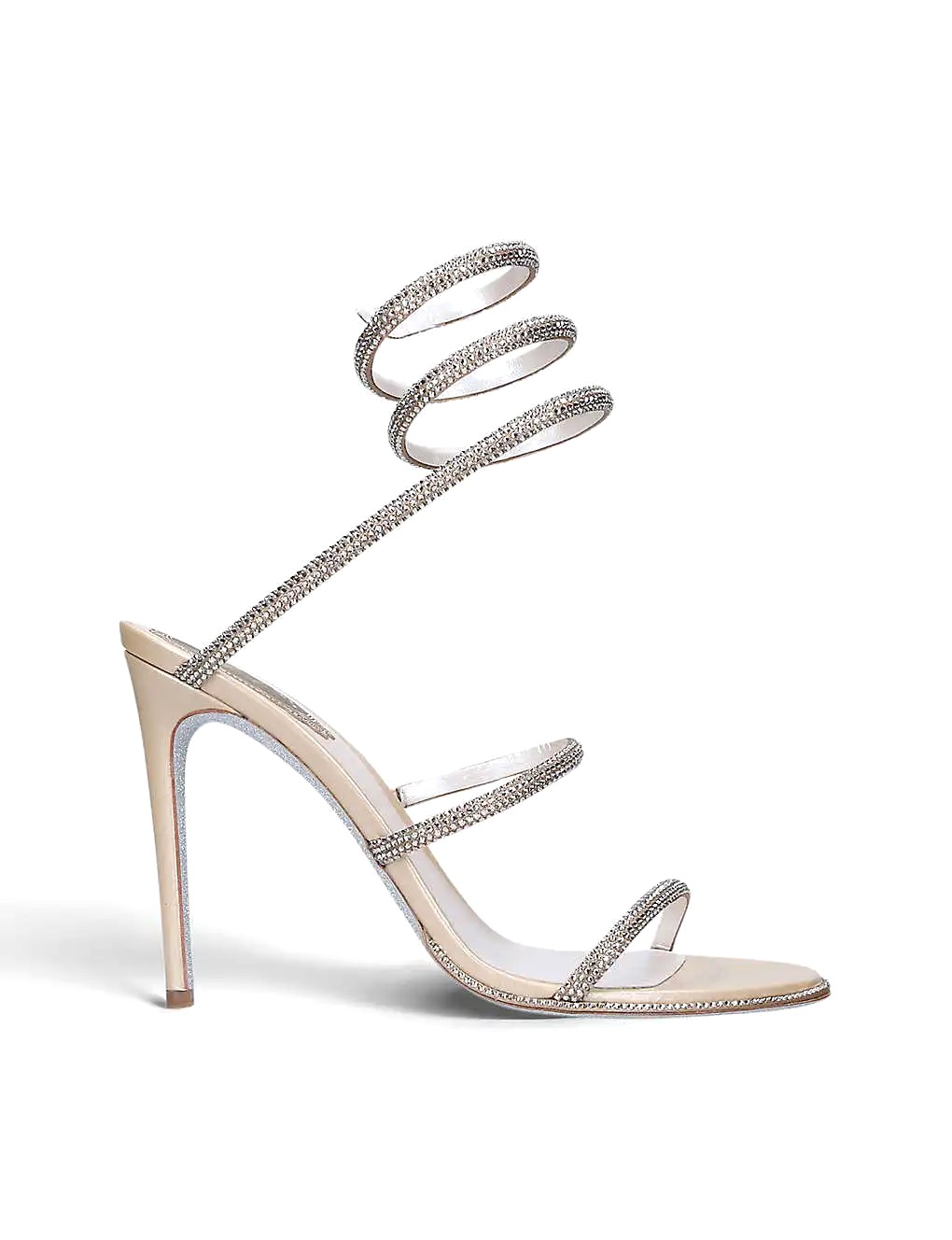 GIÀY RENNE CAOVILLA Cleo crystal-embellished leather heeled sandals
