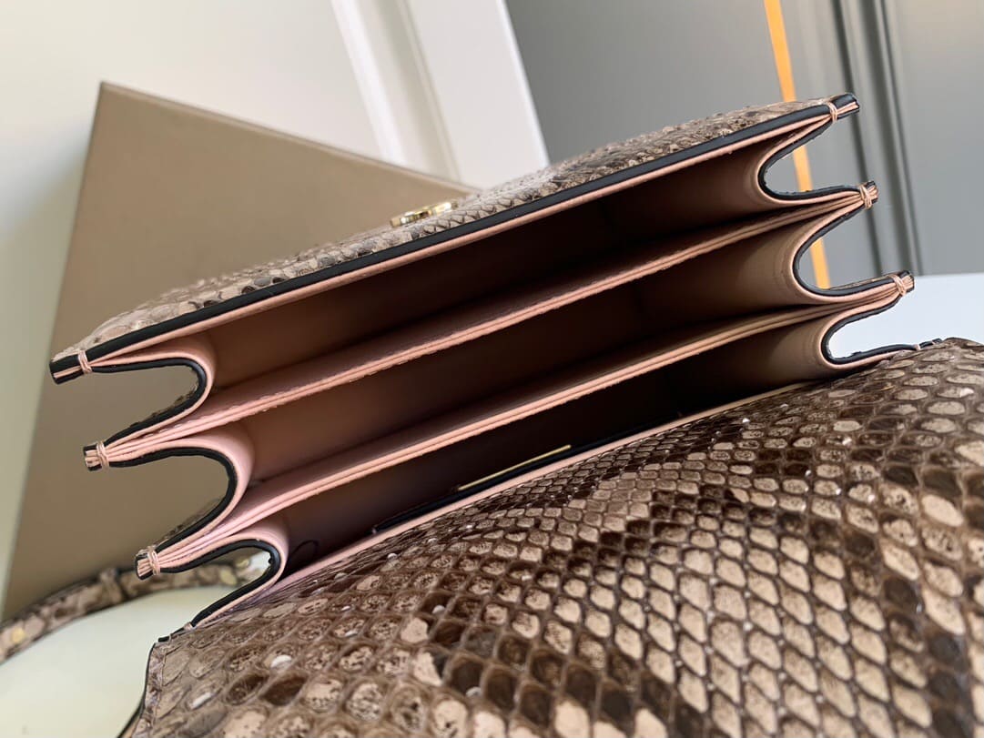 TÚI BVLGARI SERPENTI PYTHON SKIN DA TRĂN