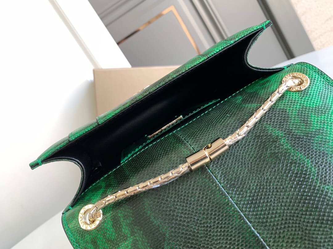 TÚI BVLGARI SERPENTI PYTHON SKIN DA TRĂN