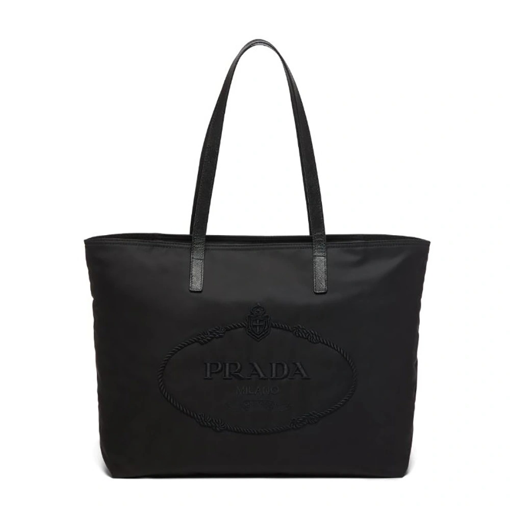 TÚI Prada Women Nylon Tote with Embroidered Logo