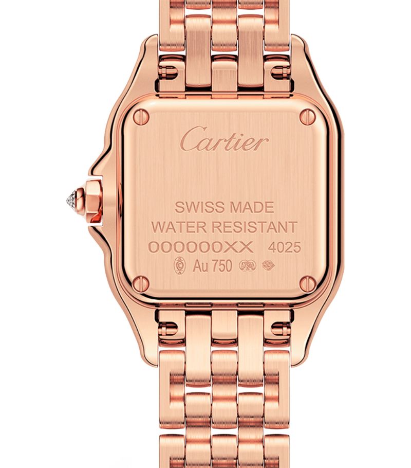 Đồng hồ CARTIER  Small Rose Gold and Diamond Panthère de Cartier Watch 22mm mặt số màu trắng