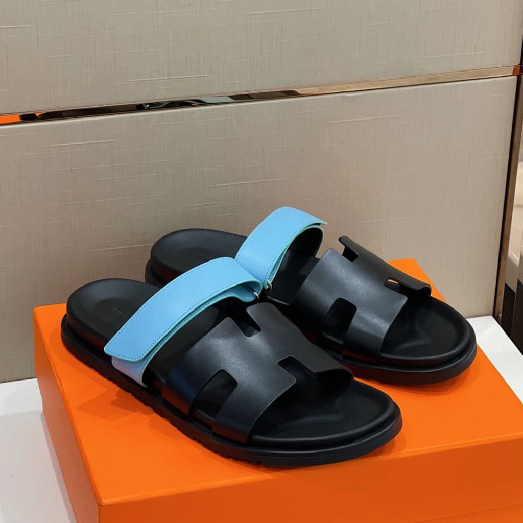 DÉP HERMES Chypre sandal Black and Sky Blue