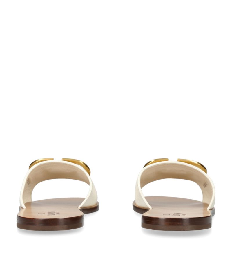 GIÀY VALENTINO GARAVANI  Leather Vlogo Slides