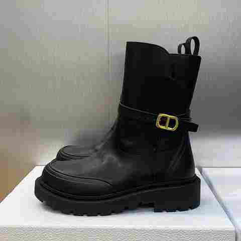 GIÀY Dior Women Empreinte Ankle Boot Black Calfskin and Rubber
