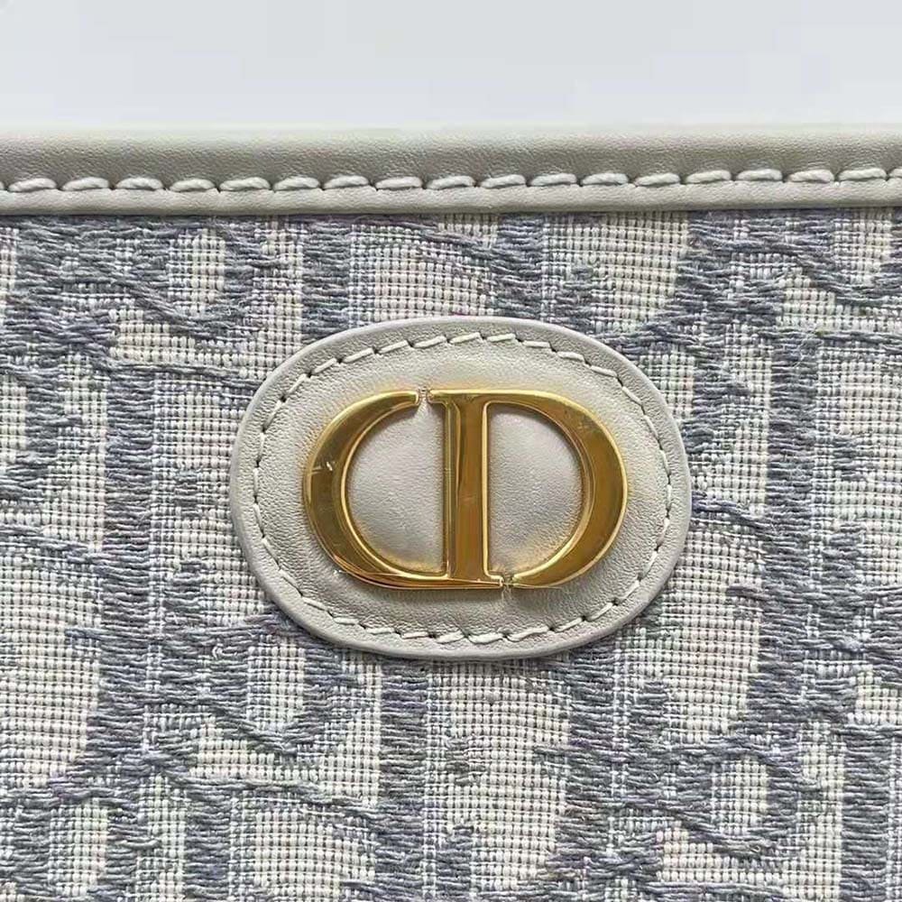 TÚI Dior Women Medium 30 Montaigne Pouch Gray Dior Oblique Jacquard