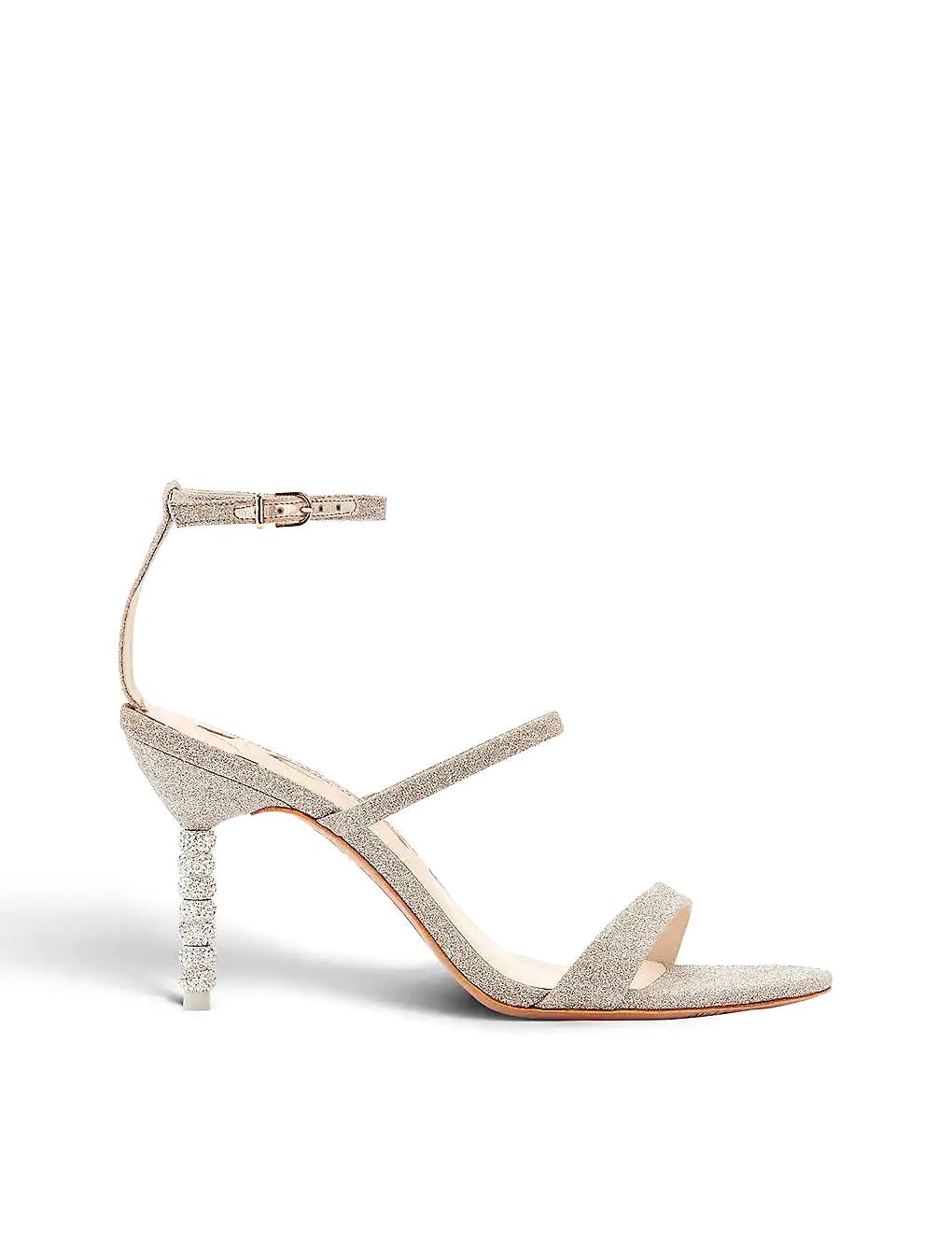 GIÀY SOPHIA WEBSTER Rosalind crystal-embellished glitter heeled sandals