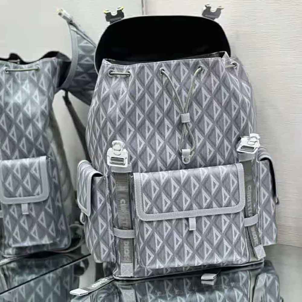 BALO DIOR Hit the Road Backpack Dior Gray CD Diamond Canvas