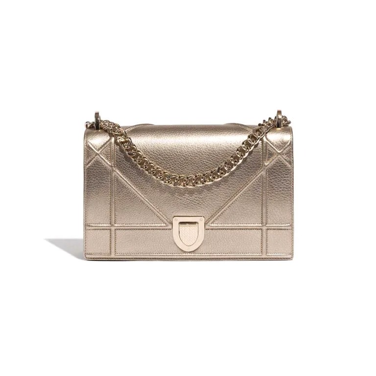 TÚI DIOR Diorama Medium Calf Pale Gold