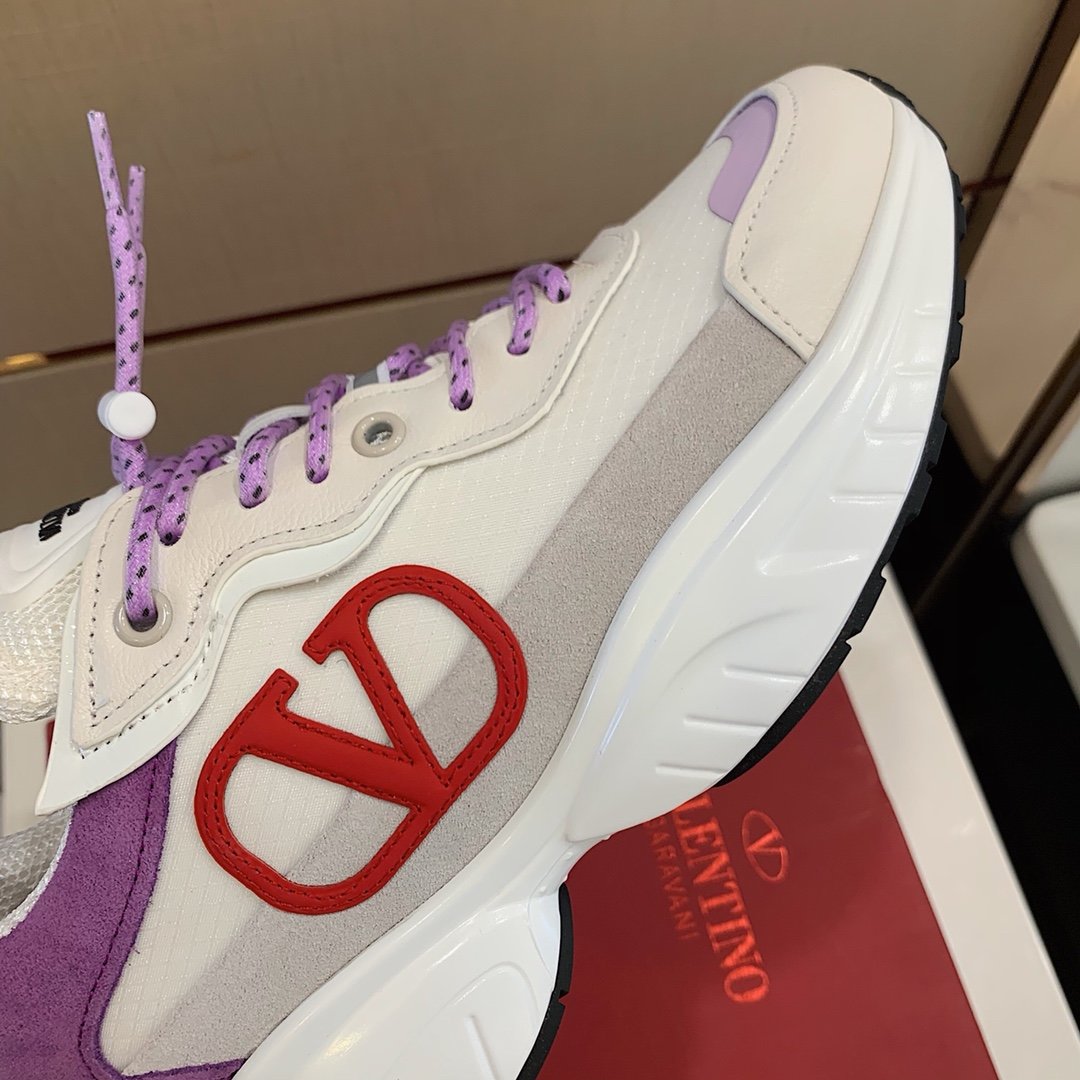 GIÀY VALENTINO V LOGO LEATHER SNEAKER SHOES AAA